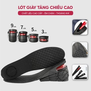 Cặp lót giày tăng chiều cao cả bàn có đệm khí (có miếng lót nhung,loại cao cấp)