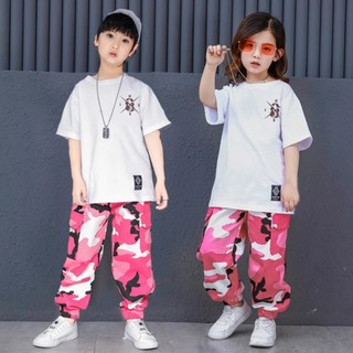 Quần jogger bé gái túi hộp bo chun gấu