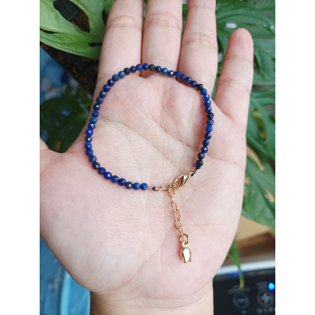 Vòng Tay Lapis Lazuli 3mm Cắt Giác