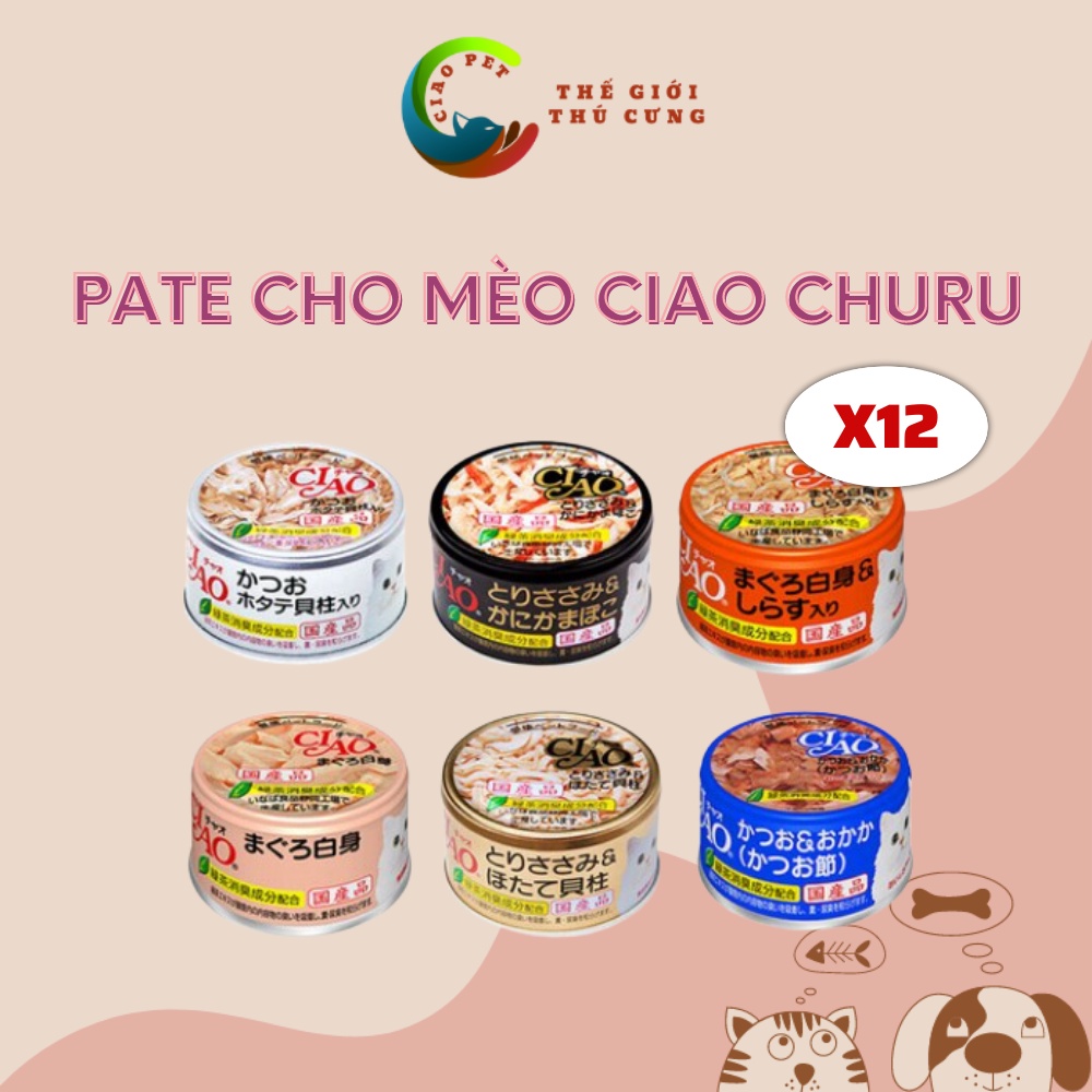 Pate cho mèo siêu ngon Ciao 85gr, NK Thái Lan