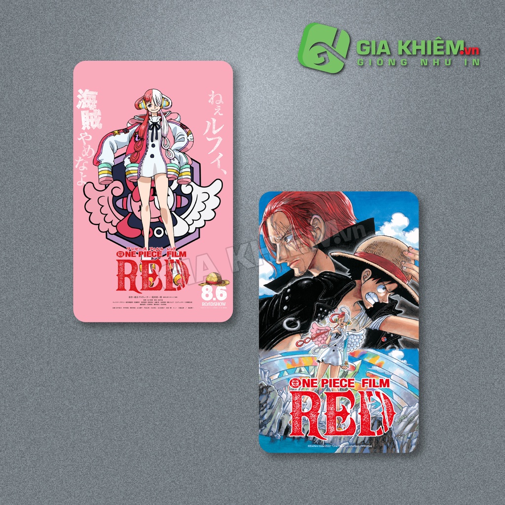 Card bo góc giấy ONE PIECE FILM RED