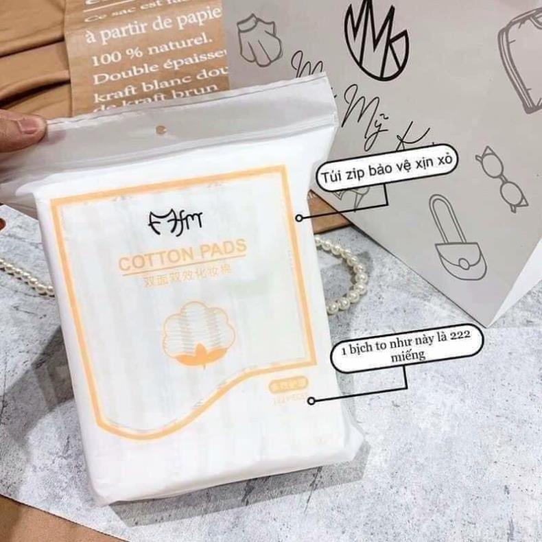 Bông Tẩy Trang Cotton 3 Lớp Pads 222 Miếng