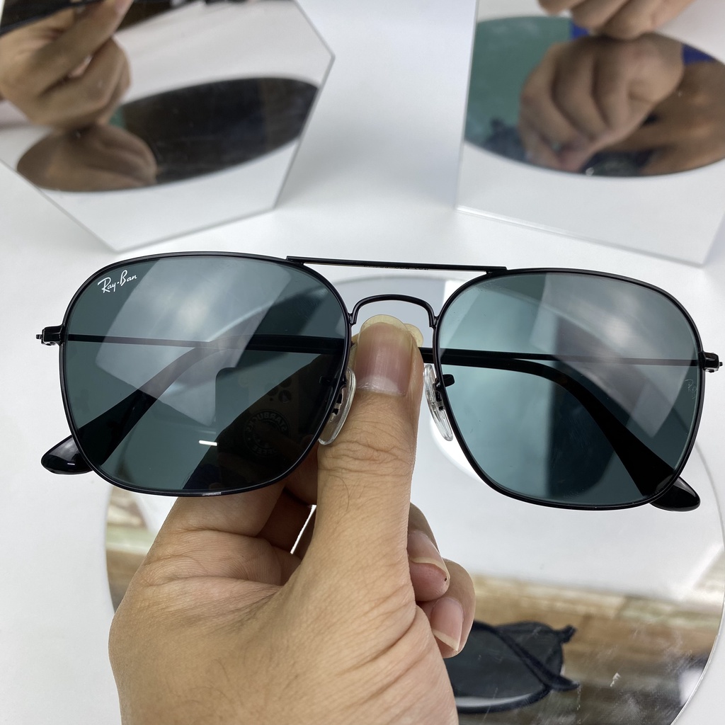 Kính Rayban mắt vuông full đen cực ngầu