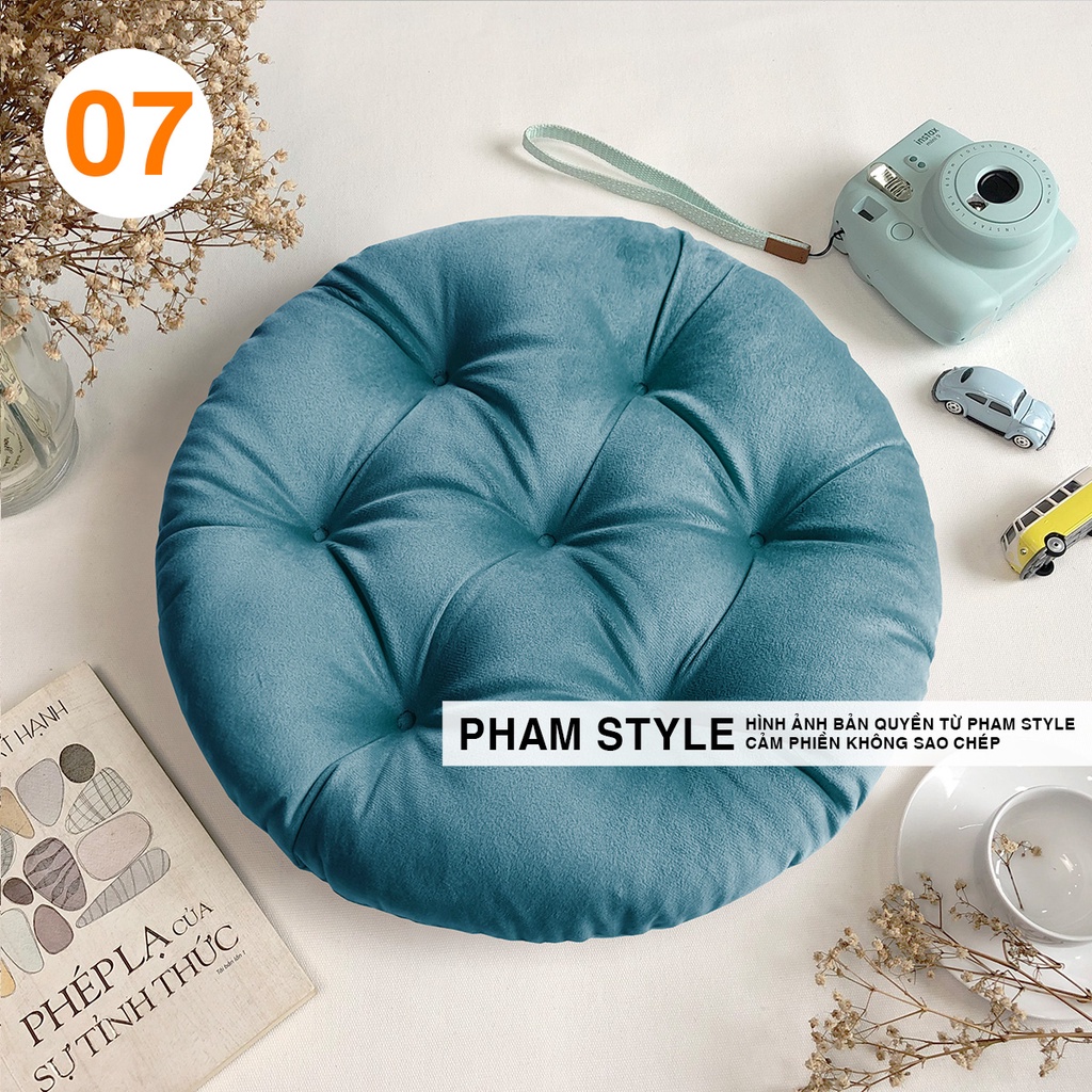 Đệm Tròn Ngồi Bệt Vải NHUNG