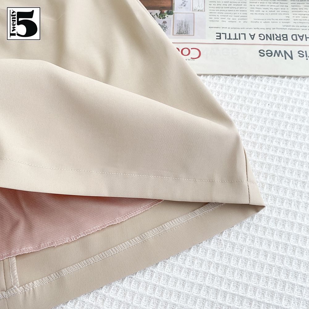 Chân váy nữ Twentyfive công sở dáng A ngắn xếp ly chéo sườn SC17