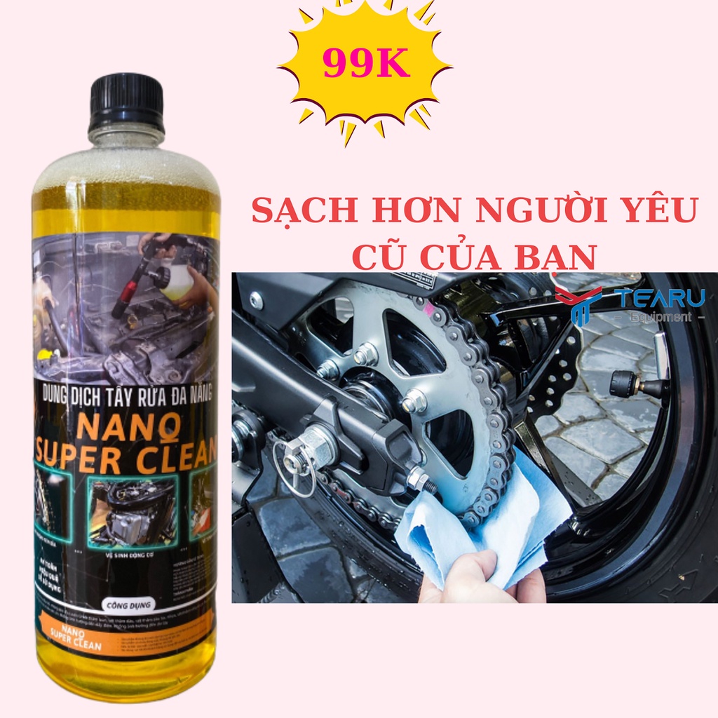 Dung Dịch Vệ Sinh Nhông Sên Đĩa Siêu Sạch Nano Super Clean (Tương tự M