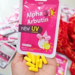Viên bột kích trắng & chống nắng alpha arbutin 3 plus new uv