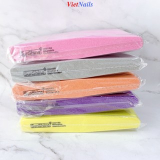 Lốc 10 phao sunshine hình thoi nhiều màu - phao sunshine mài dũa móng độ nhám 100/180