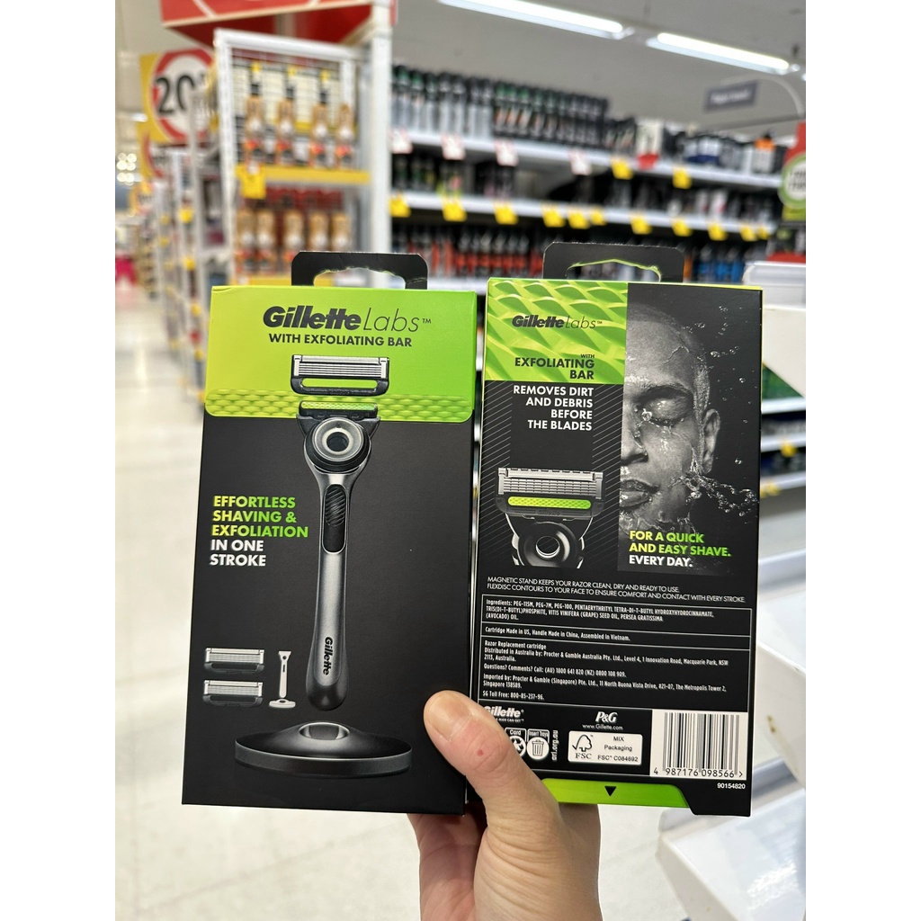 Dao Cạo Tẩy Tế Bào Chết Gillette Labs Có Đế Nam Châm