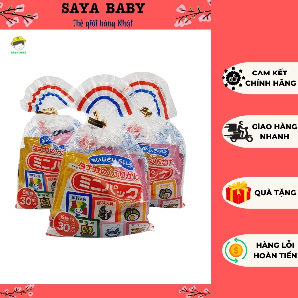 Gia Vị Rắc Cơm Tanaka Food 6 Vị 30 Gói 75G nội địa Nhật Bản (Date 4/2024)