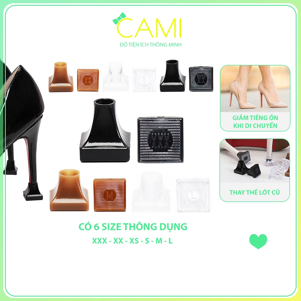 Vỏ bọc gót giày chống trượt dành cho giày cao gót, phù hợp với chị em công sở - Cami - CMPK337