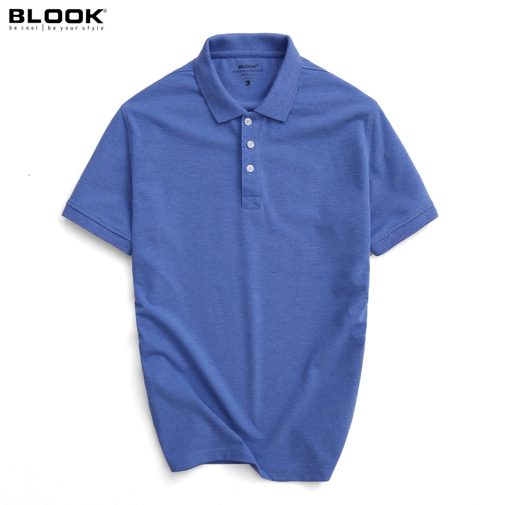 Áo thun POLO nam BLOOK cổ bẻ BASIC CVC vải cá sấu Cotton kháng khuẩn, chống nhăn, thoáng mát mã 35680