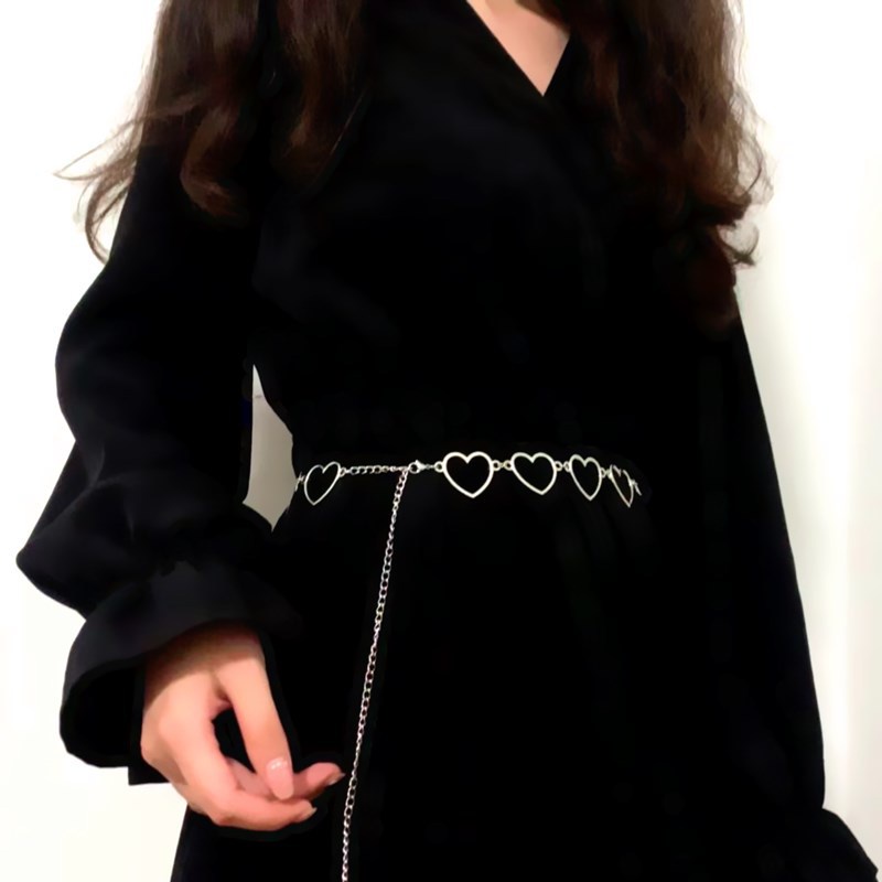 Thắt Lưng Mặt Trái Tim Bằng Kim Loại Thời Trang Dành Cho Nữ