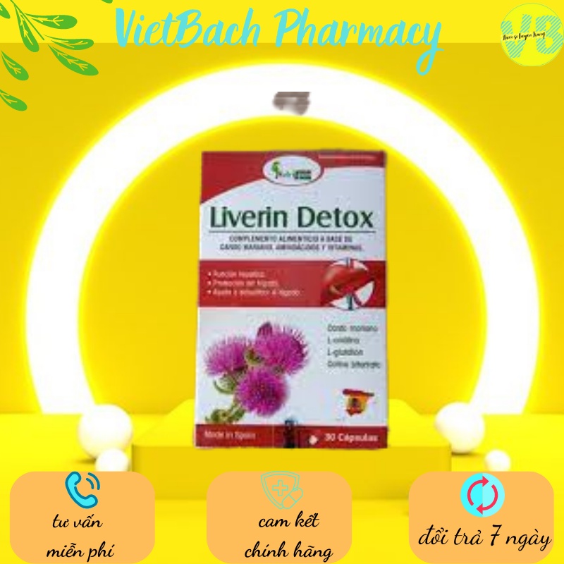 LIVERIN DETOX Giải Độc Gan Bảo Vệ Gan 30 viên