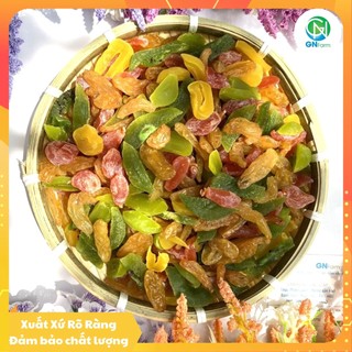 Trái cây sấy dẻo granola trái cây sấy mix 6 loại ô mai xí muội cao cấp ăn là ngon - túi 1kg
