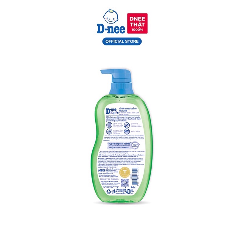 SỮA TẮM GỘI CHO BÉ 2 IN 1 D-NEE KIDS 400ML THÁI LAN