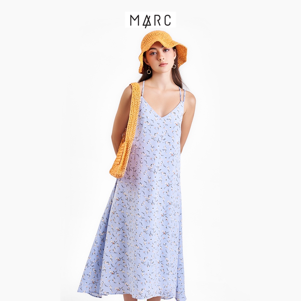 Đầm dây nữ MARC FASHION maxi họa tiết form rộng FAVH050922