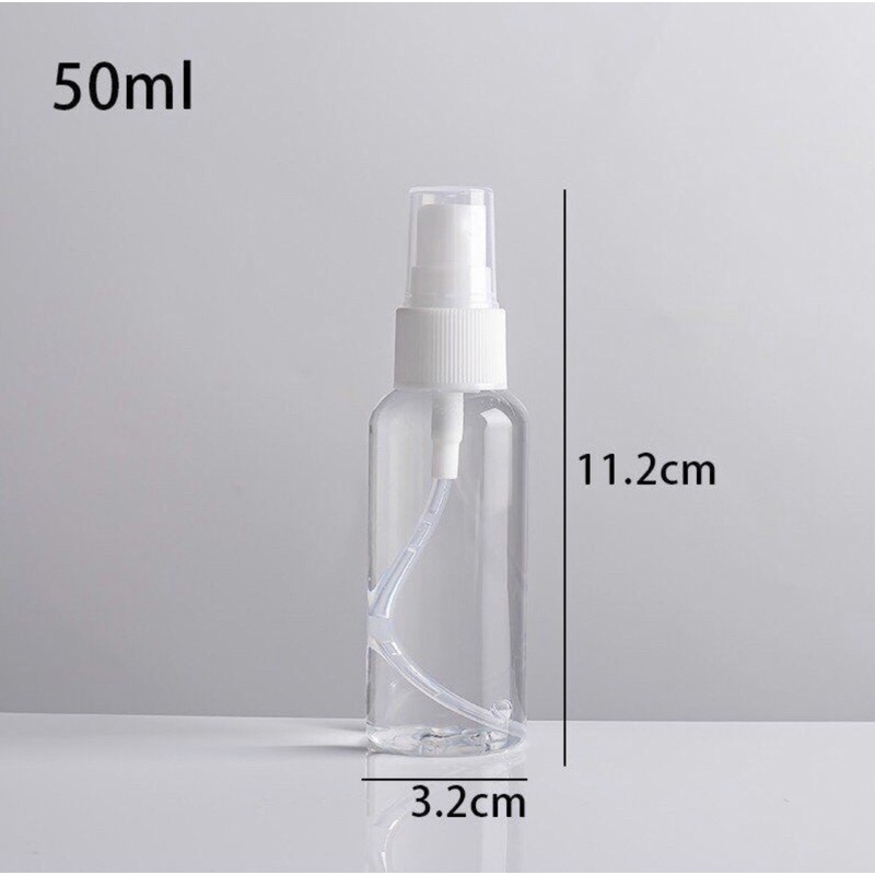 Bình Xịt Phun Sương Dung Lượng 50ml { Dùng Lọ Nước Muối Sinh Lý Chiết Ra Dùng Để Vệ Sinh Lỗ Xỏ Hàng Ngày }