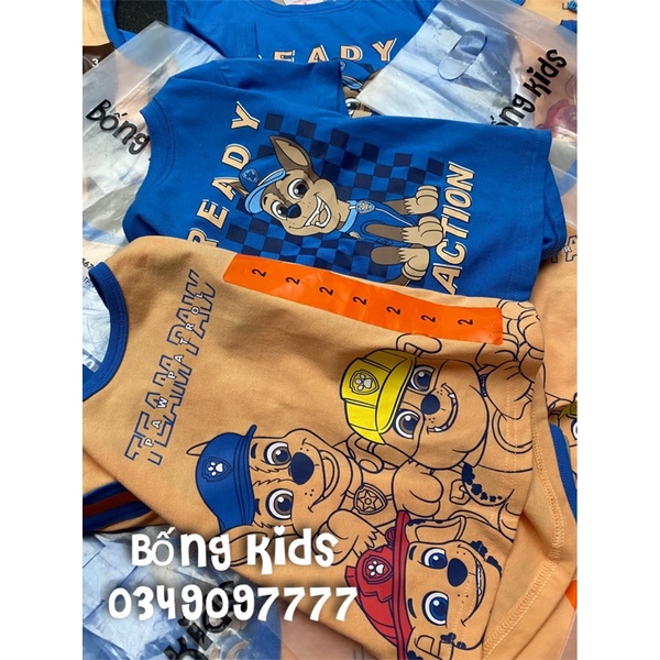 Bộ Hè 3 Chi Tiết Bé Trai Chó Cứu Hộ Xanh Dương/Cam