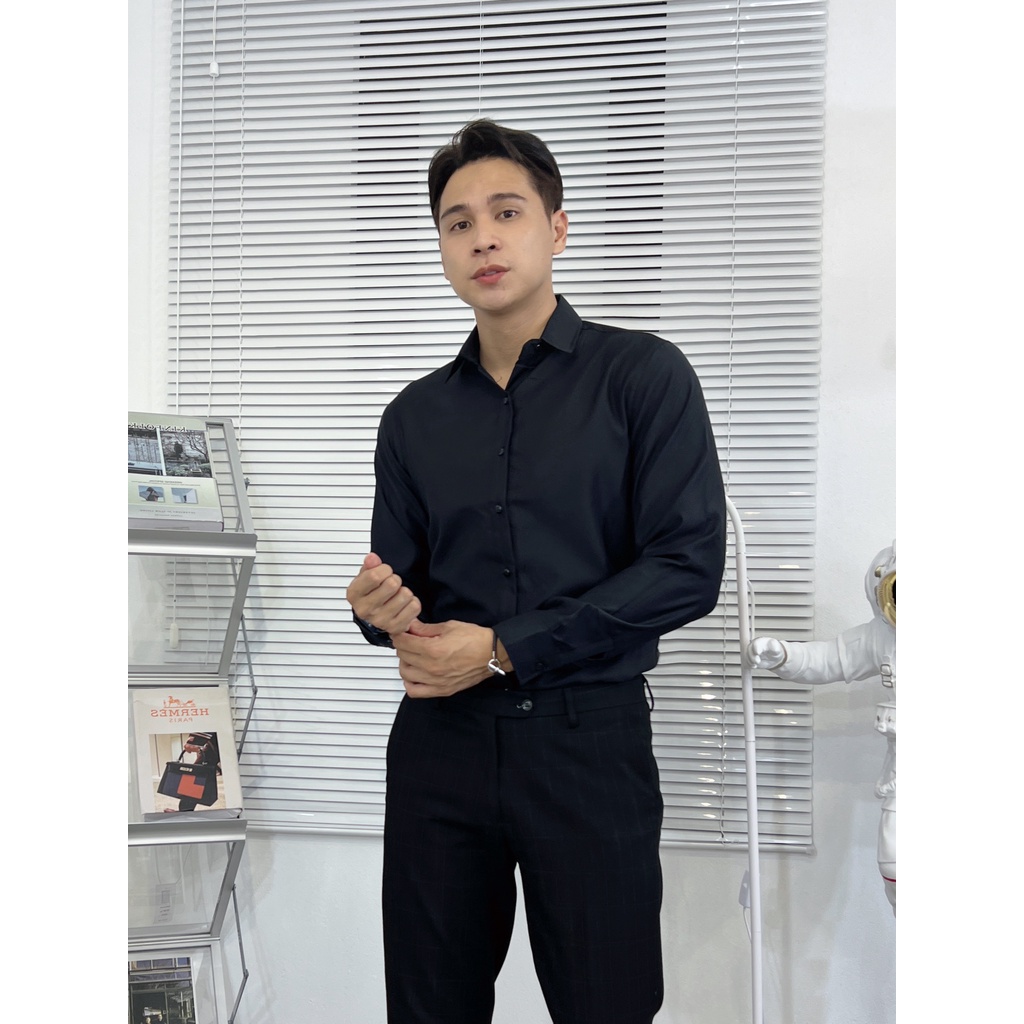 Áo Sơ Mi Trơn Màu Đen Xanh Dương, Đỏ, Xám, Dành Cho Nữ Và Nam Siêu Sale Hot Nhất Minh.Tri.Fashion Mới Ra Trong Năm Nay