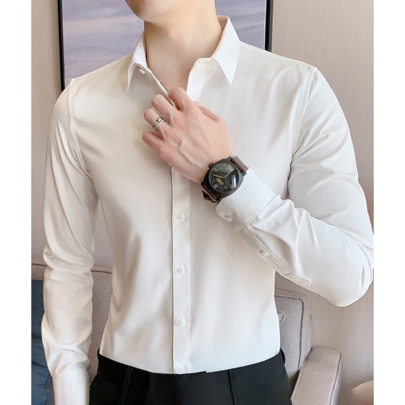 Áo sơ mi lụa Nam hở cúc PREMIUM PASTEL SHIRT - GS15