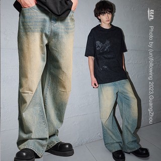 Quần jeans ống suông Blue light street