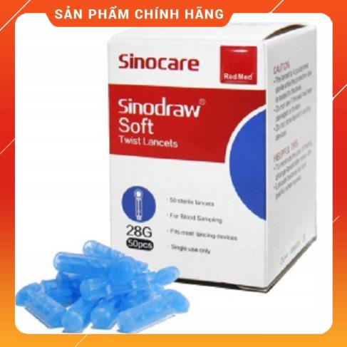 Kim chích lấy máu 4 cạnh đầu tròn dùng cho máy thử đường huyết , tiểu đường Sinocare (hộp 50 kim)