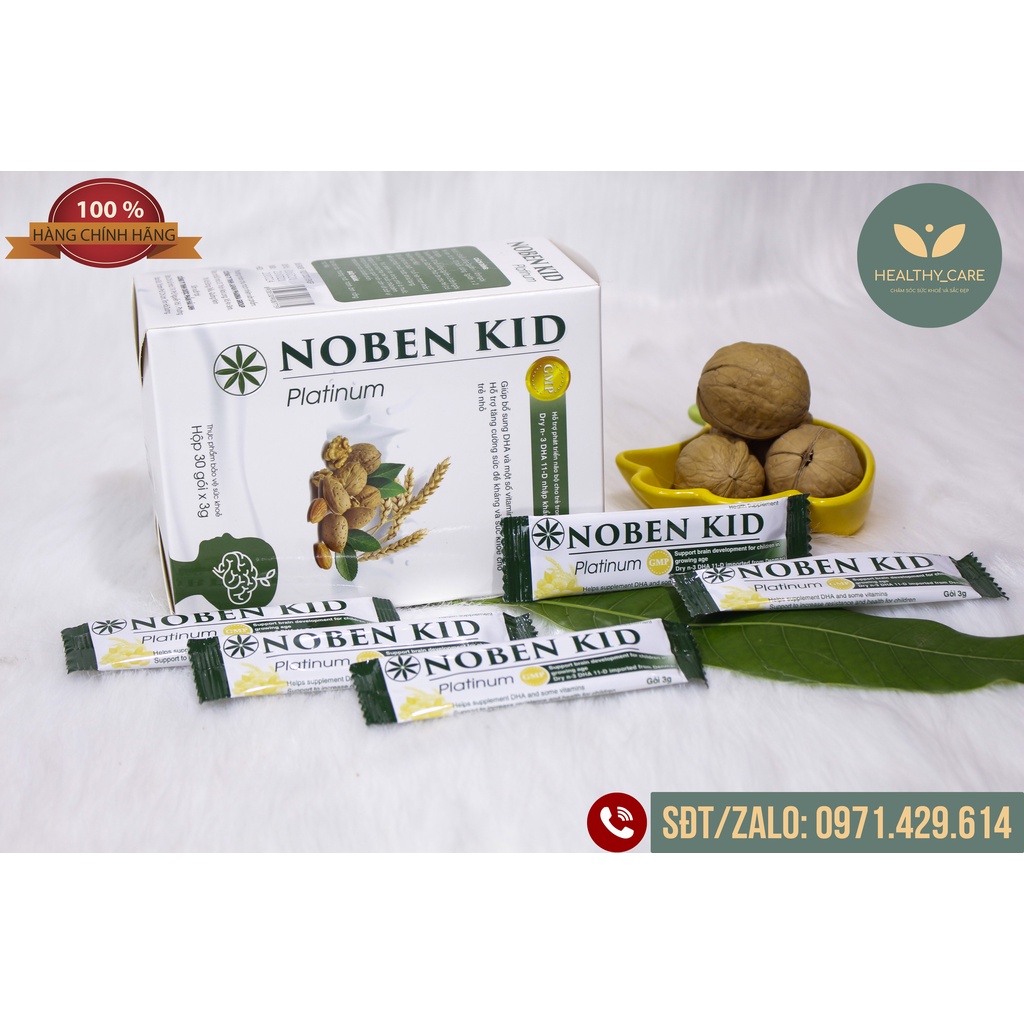 NOBEN KID Cốm Trí Não Chính Hãng - Giúp Bé Thông Minh, Tăng Khả Năng Ghi Nhớ, Phát Triển Trí Não
