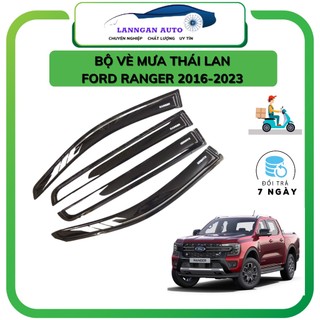 Vè che mưa 2 màu xe ford ranger 2016-2023, nhựa đen hàng thái lan dày cứng abs cao cấp