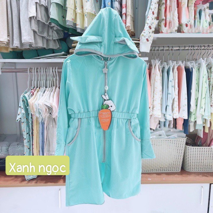 Khi mua Áo Chống Nắng Toàn Thân TAI THỎ Cho Bé Từ 10-40kg Chất Vải Lanh Kim Cương Dày Dặn