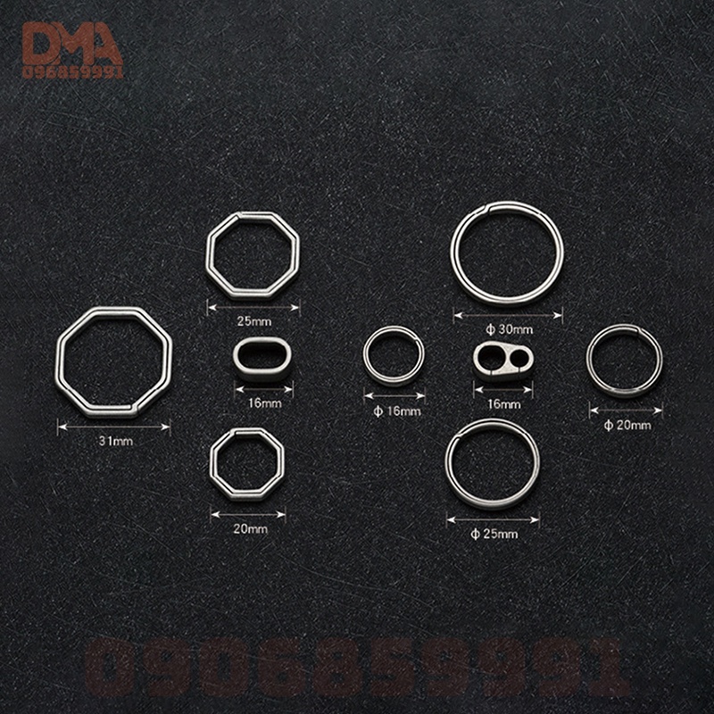 Vòng khoen móc khóa,ring phụ kiện EDC Titan