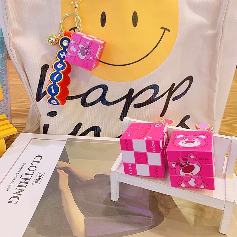 Móc Khoá Gấu Dâu Lotso Bear Bông 12cm Siêu Cute