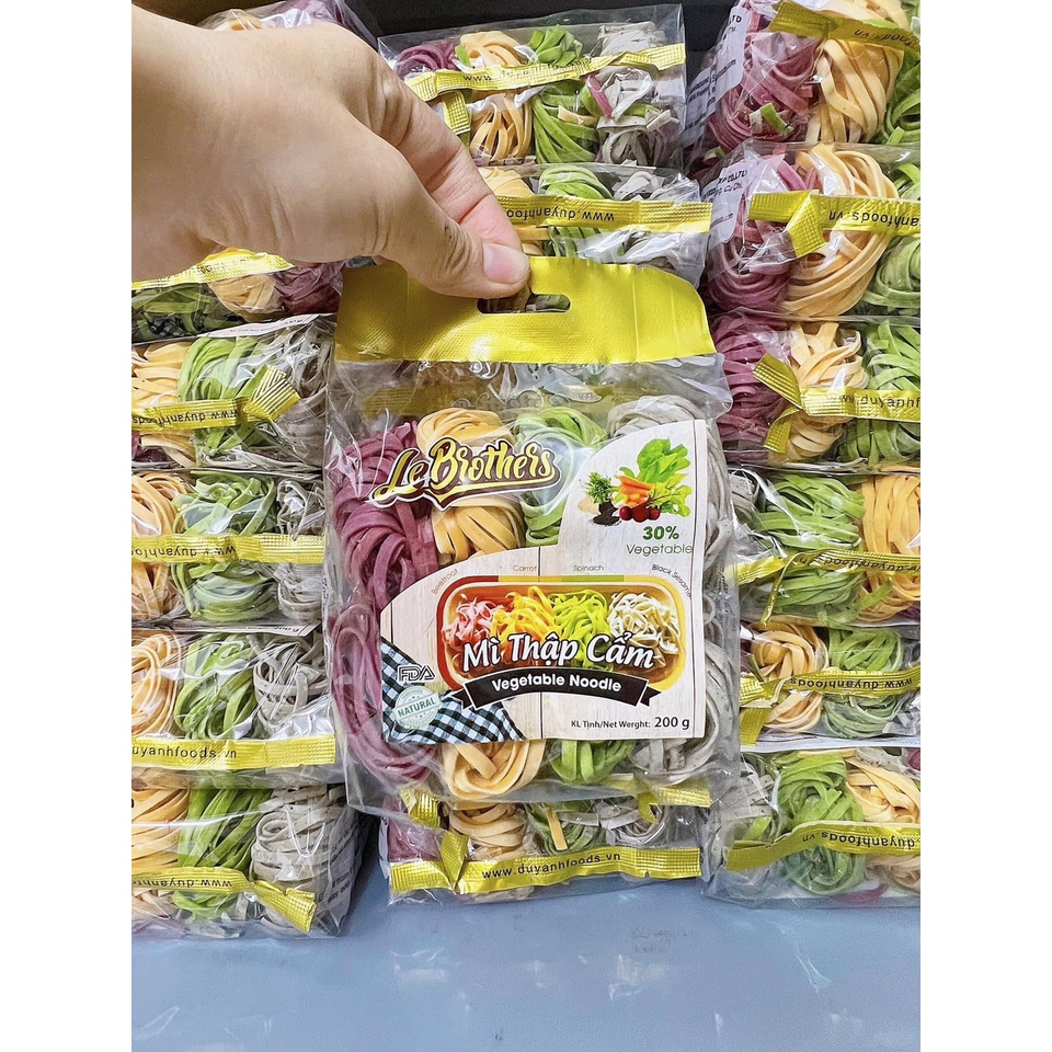 Mì rau củ thập cẩm leBrothers,không chất bảo quản, mì xuất khẩu, AN Ogranic Food