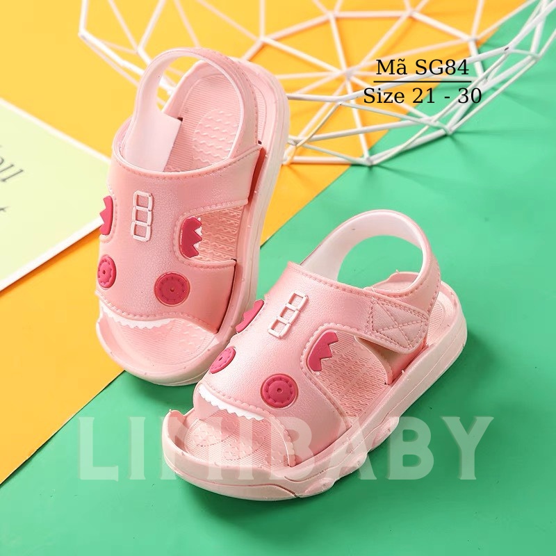 Sandal bé gái nhựa dẻo Quảng Châu cao cấp êm nhẹ chống trơn trượt 2 3 4 tuổi LIMIBABY cho trẻ em đi học đi chơi hè SG84