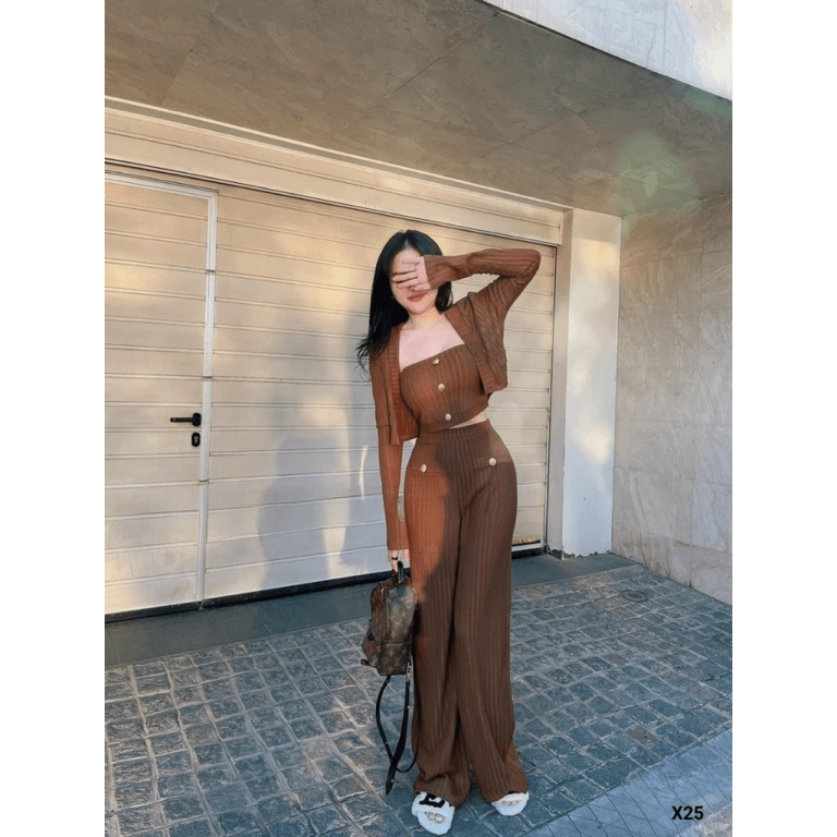 HÀNG MỚI 2023 - SET ĐỒ 3 MÓN THUN GÂN SIÊU QUYẾN RŨ ĐIỆU ĐÀ CHẤT MỊN MÁT CỰC HÚT MẮT - CN SHOP YOYO STYLE