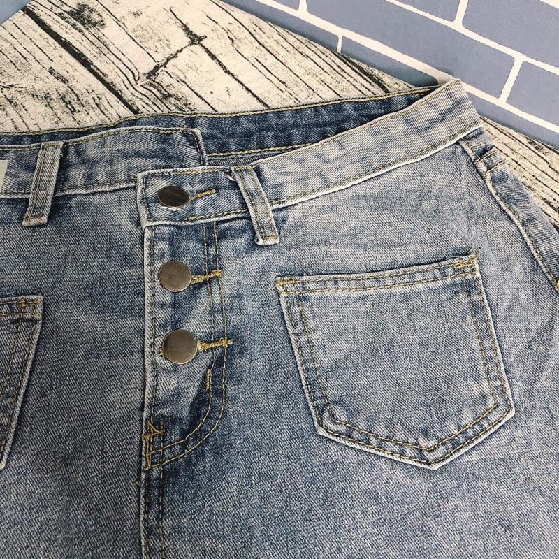 Váy jean wax bạc VJ050