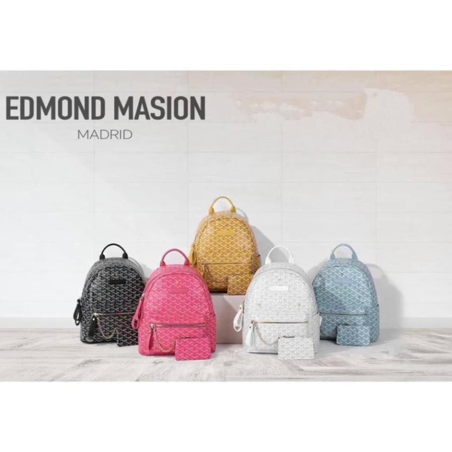 Balo Edmond Masion Y-printed Monogram kèm ví nhỏ và card chính hãng, tặng kèm túi giữ form The.Seasons