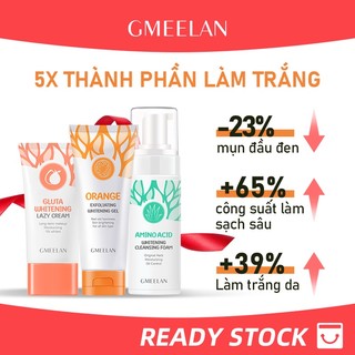 Gmeelan bộ làm sạch khuôn mặt tẩy tế bào chết 50g kem làm trắng da 50g sữa rửa mặt 150ml làm trắng da