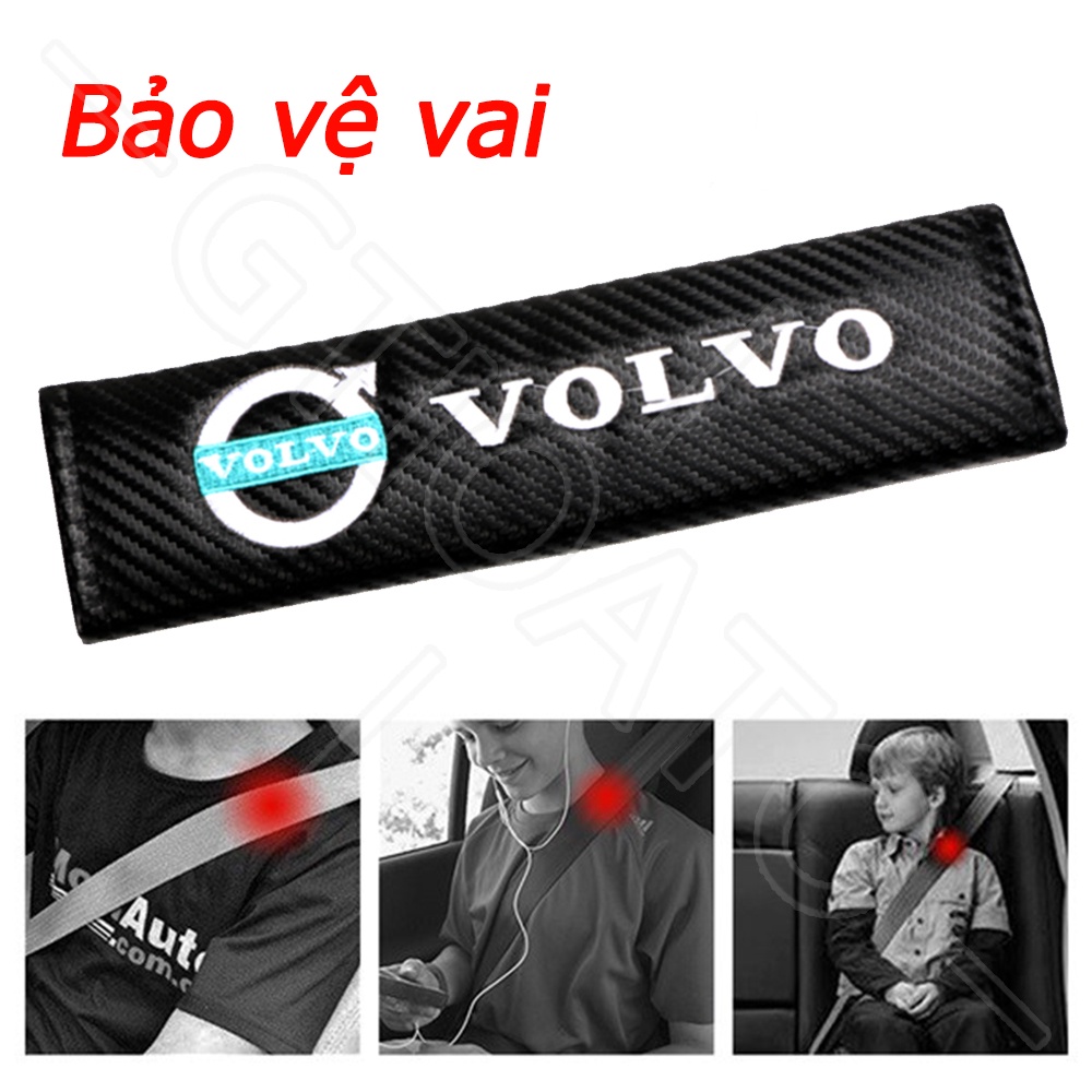 GTIOATO Sợi Carbon DâY Đai An ToàN Ô Tô CàI DâY An ToàN Ô Tô BọC DâY An ToàN Xe HơI Phụ Kiện Oto Trang Trí Oto Phụ KiệN BêN Trong Ô Tô Cho Volvo XC60 S90 XC90 S60 XC40 V60 V90