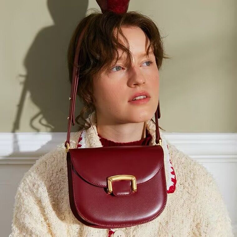 Túi Xách Tay / Đeo Vai Mini Bằng Da Mềm Có Khóa Kéo Thời Trang Cho Nữ HE273