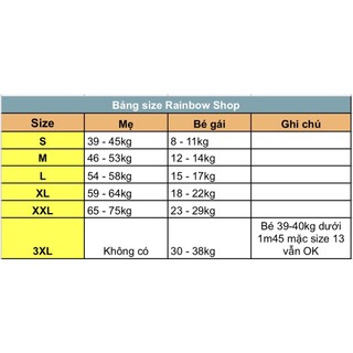 Set Đỏ tay phồng kiểu có size Mẹ & bé