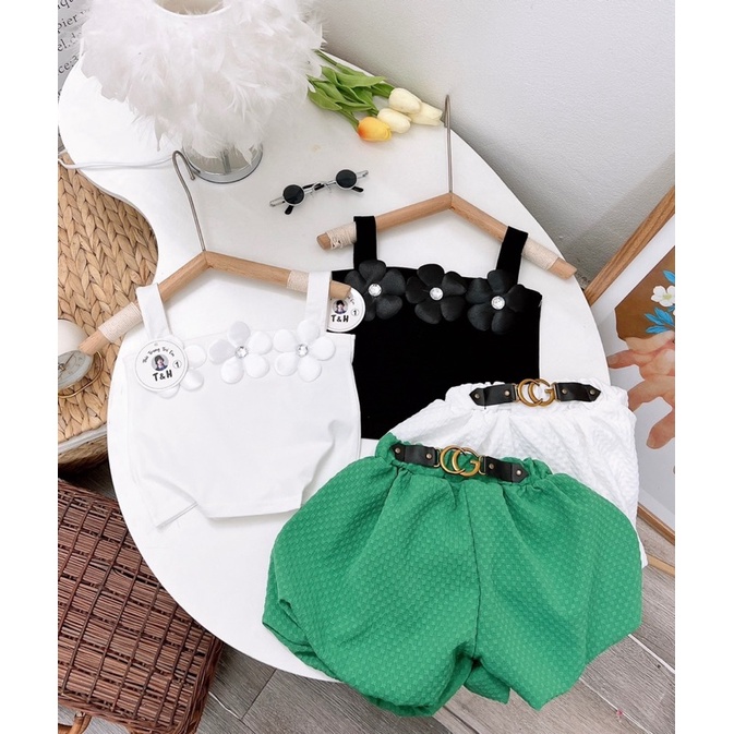 Set bộ 2 dây quần phồng kute cho bé gái