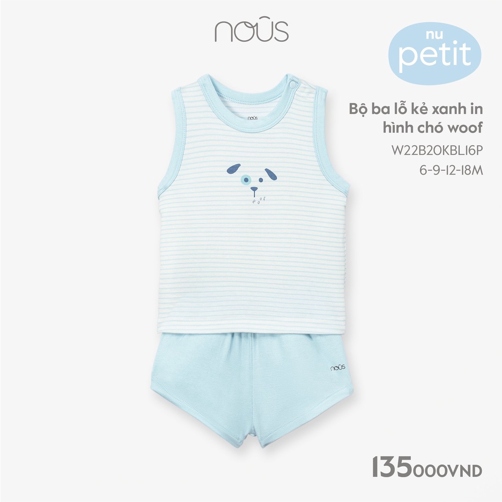 Bộ ba lỗ Nous 6m - 24m