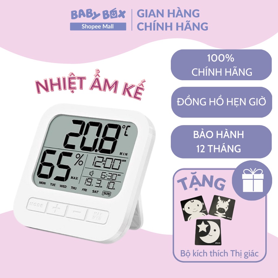 Nhiệt ẩm kế BabyBox đo độ ẩm phòng ngủ