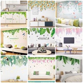 Decal Dán Tường TÁN HOA LÁ ( kèm ảnh thật va kích thước)