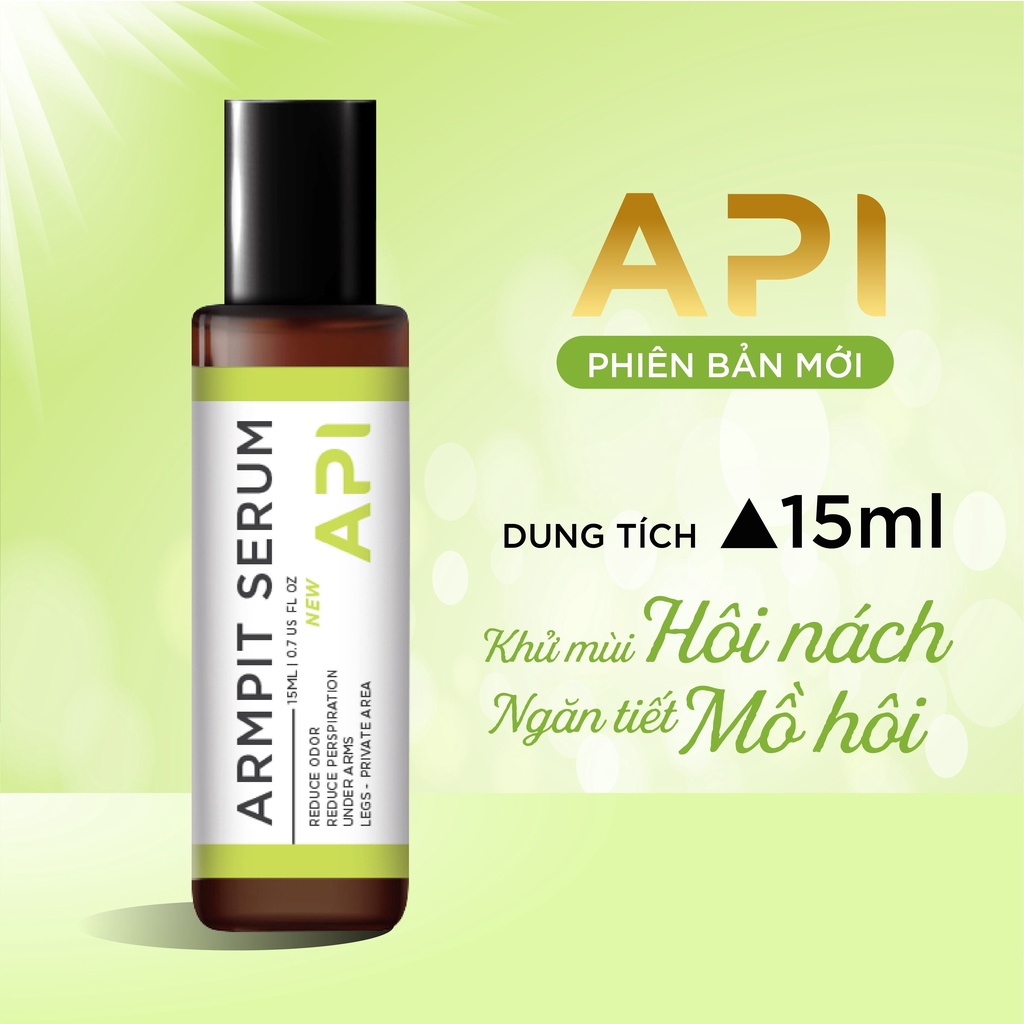 Serum Giảm Hôi Nách API | Lăn khử mùi ngăn tiết mồ hôi 72h 10ml