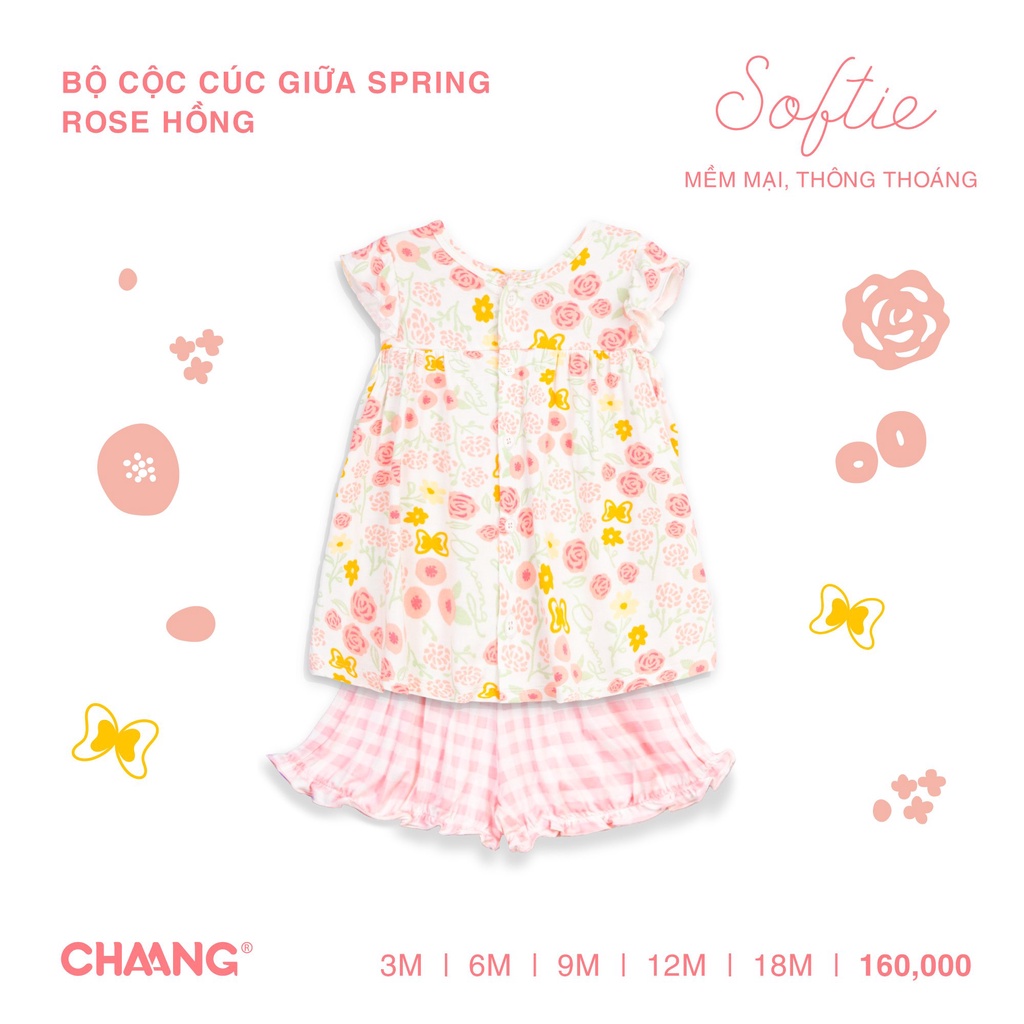 CHAANG Bộ cộc cài giữa cho bé BST Spring 2023