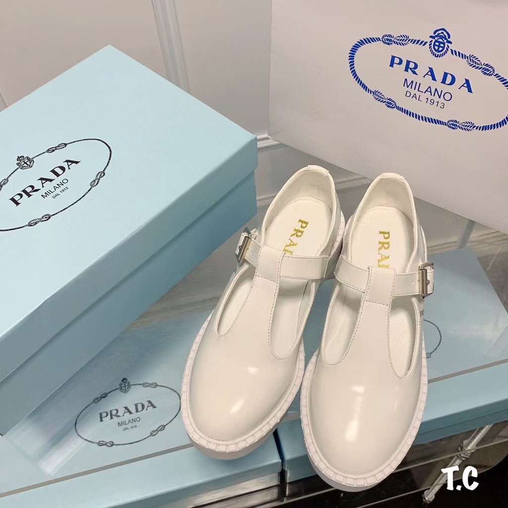 GIÀY BÚP BÊ PRADA DA BÓNG