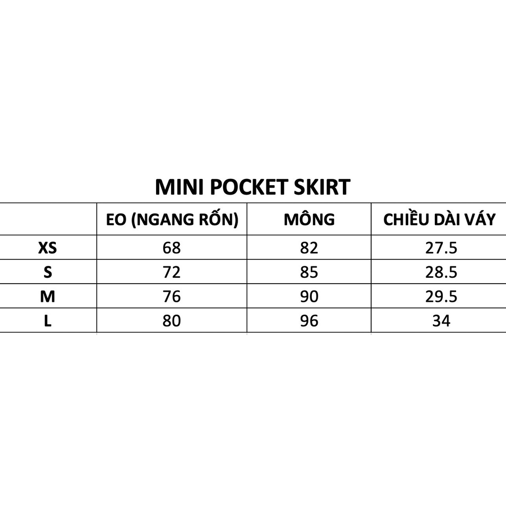 Mini Pocket Skirt - Chân váy ngắn túi hộp dáng chữ A nhẹ có lót quần - Piceise