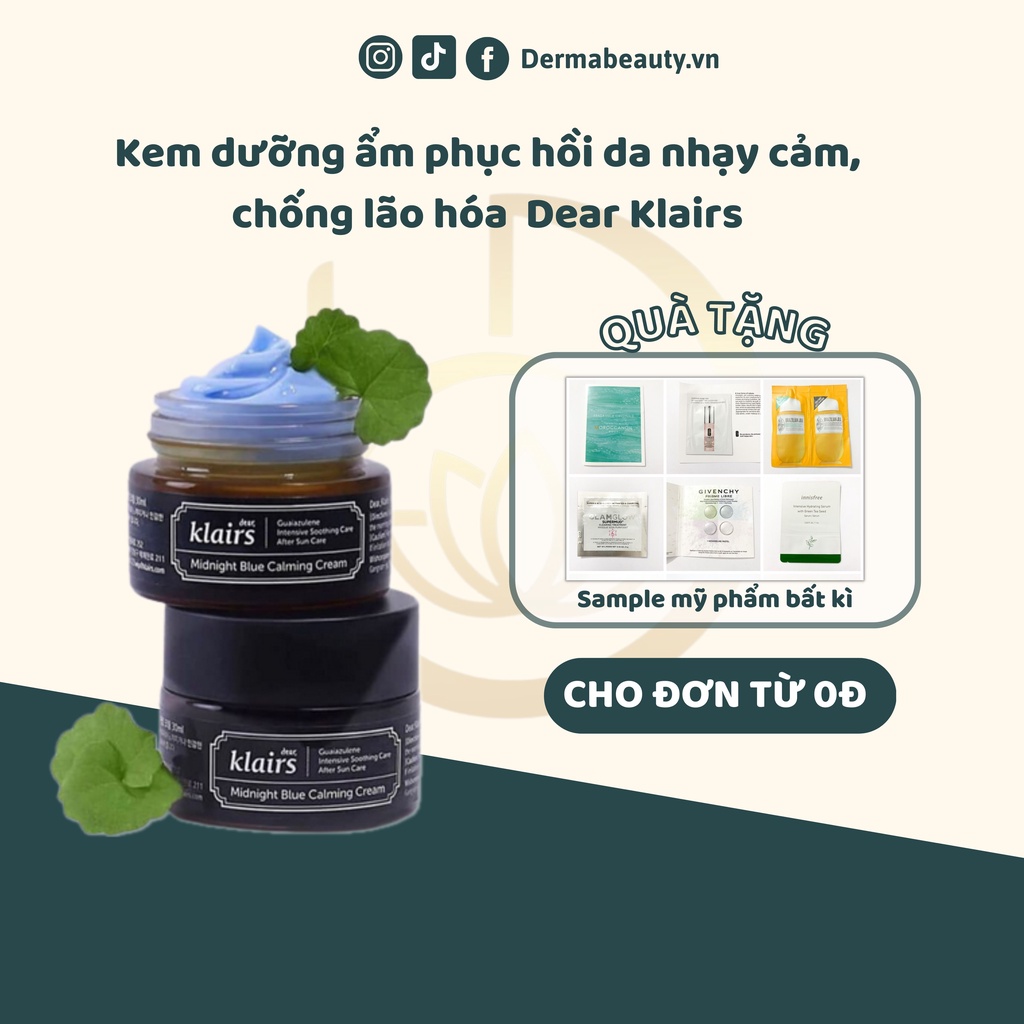 Kem dưỡng Klairs Midnight Blue Calming Cream